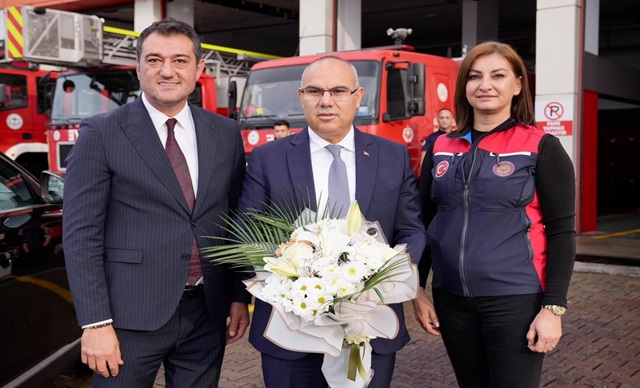 Giresun Valisi Koç, İtfaiye Müdürlüğü’nü Ziyaret Etti
